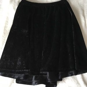 Crushed velvet circle skirt